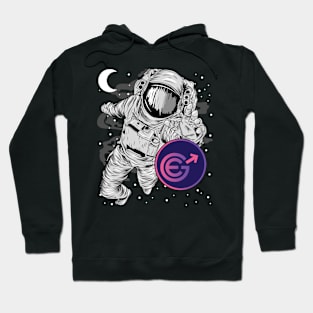 Astronaut Reaching Evergrow Crypto EGC Coin To The Moon Crypto Token Cryptocurrency Wallet Birthday Gift For Men Women Kids Hoodie